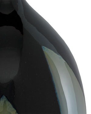 Let Us Twist the Glass Tall Black Vase