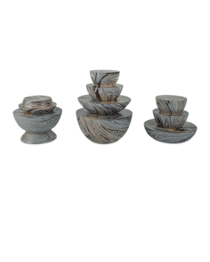 Marbleized Stacking Box Set of 3