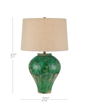 Blarney Green Table Lamp