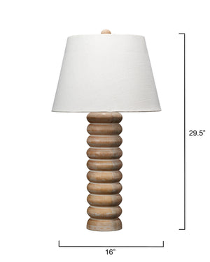Abacus Table Lamp - Bleached Wood