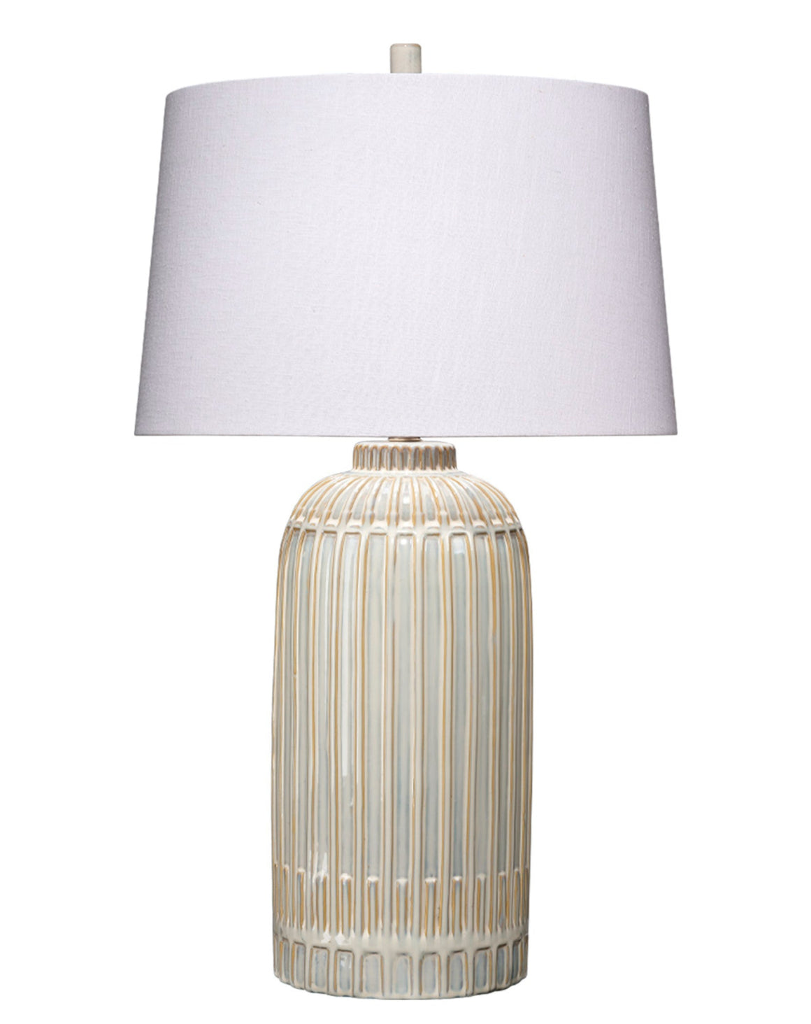 Aligned Ceramic Table Lamp with Linen Shade