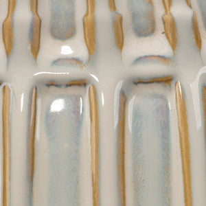 Aligned Table Lamp - White and Blue Patterned Ceramic