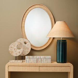 Allister Ceramic Table Lamp with Raffia Shade