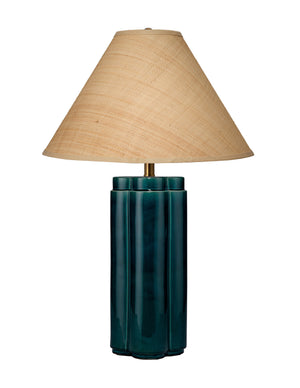 Allister Ceramic Table Lamp with Raffia Shade