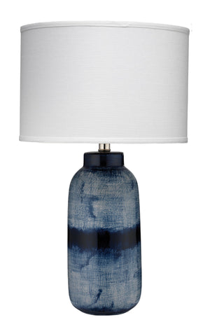 Batik Ceramic Table Lamp with Linen Shade