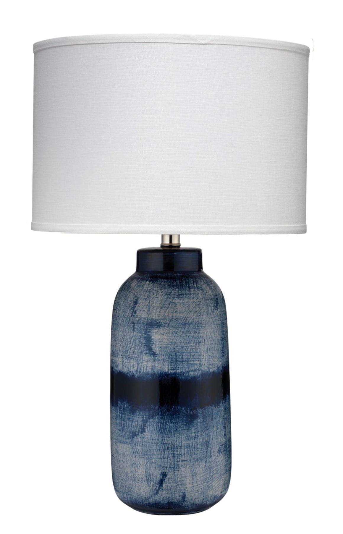 Batik Ceramic Table Lamp with Linen Shade