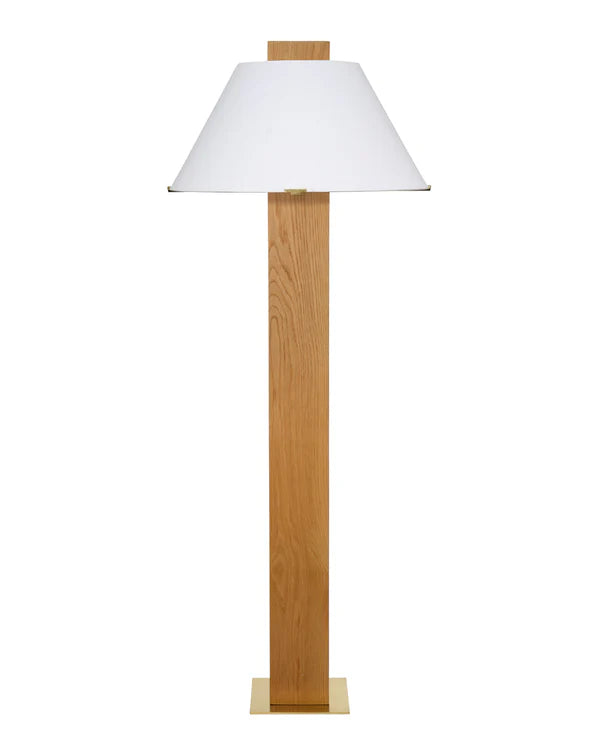 Craftsman Floor Lamp, Natural Oak Veneer