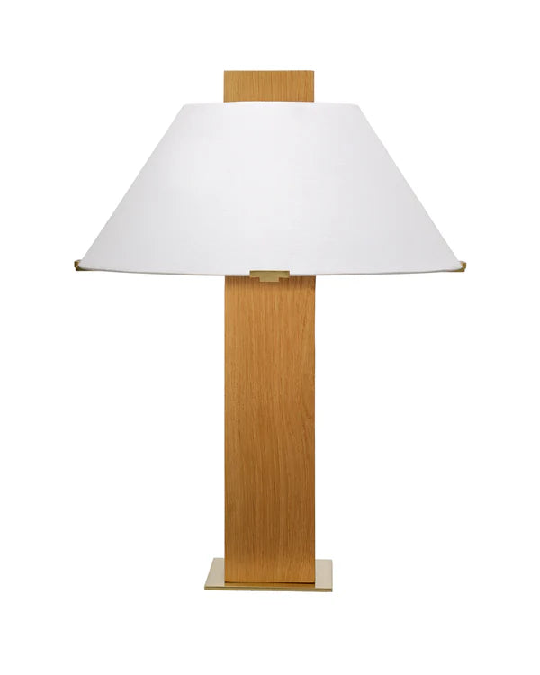 Craftsman Table Lamp, Natural Oak Veneer