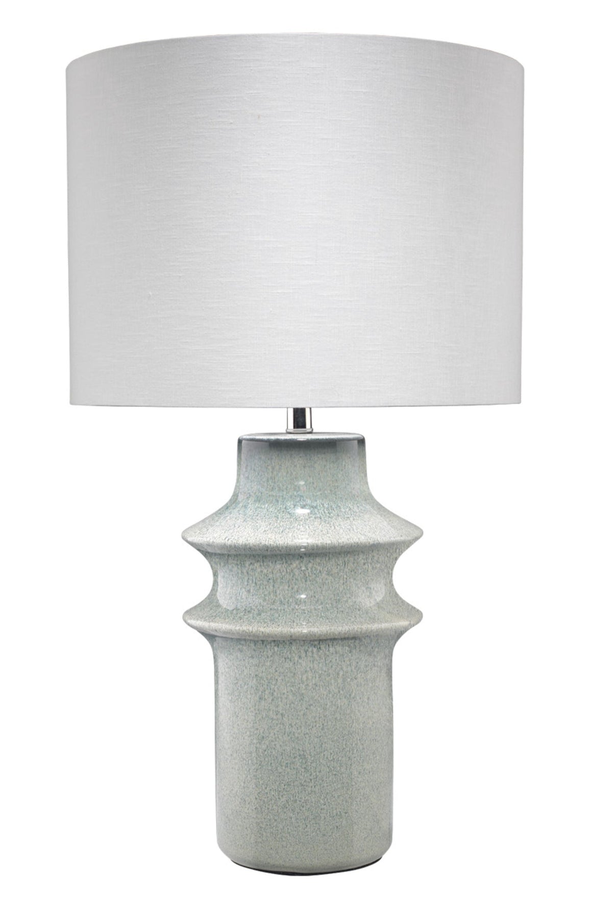 Cymbals Ceramic Table Lamp with Linen Shade