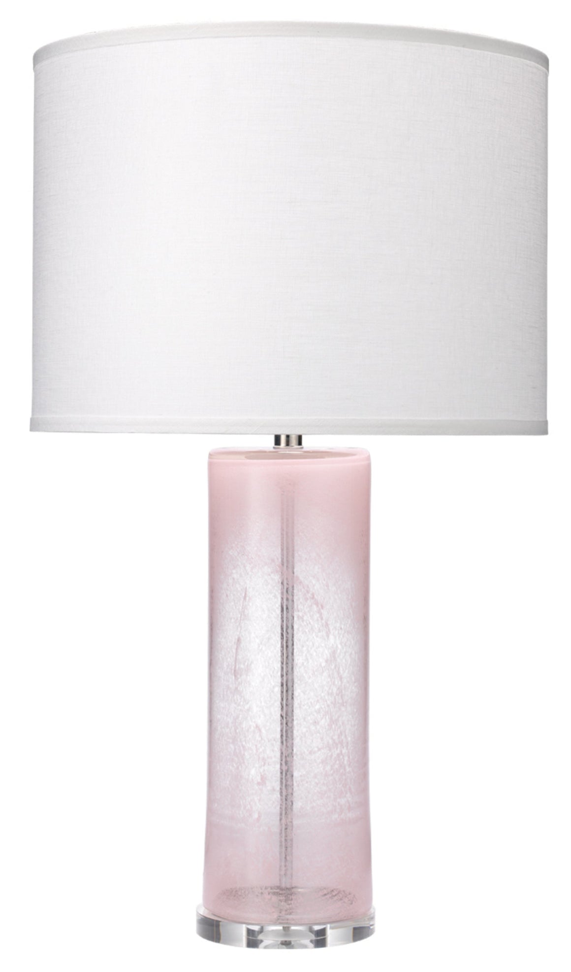 Dahlia Glass Table Lamp with Linen Shade