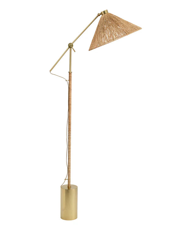 Fitzgerald Floor Lamp, Natural Abaca Rope