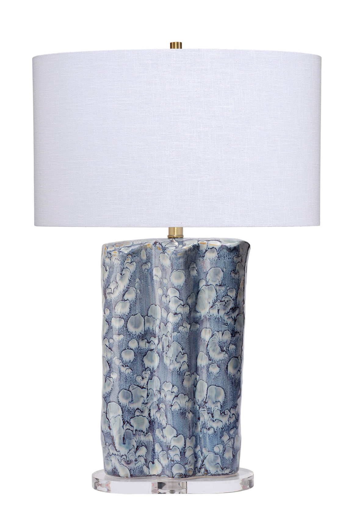 Flurry Ceramic Table Lamp with Linen Shade