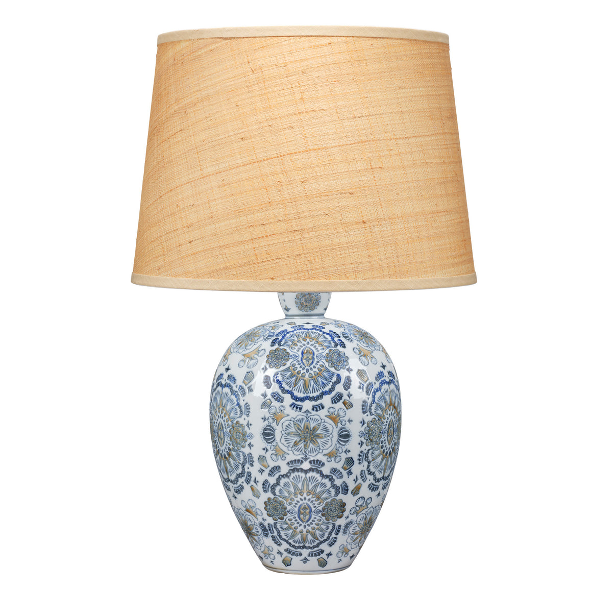 Ginny Table Lamp, Blue and White