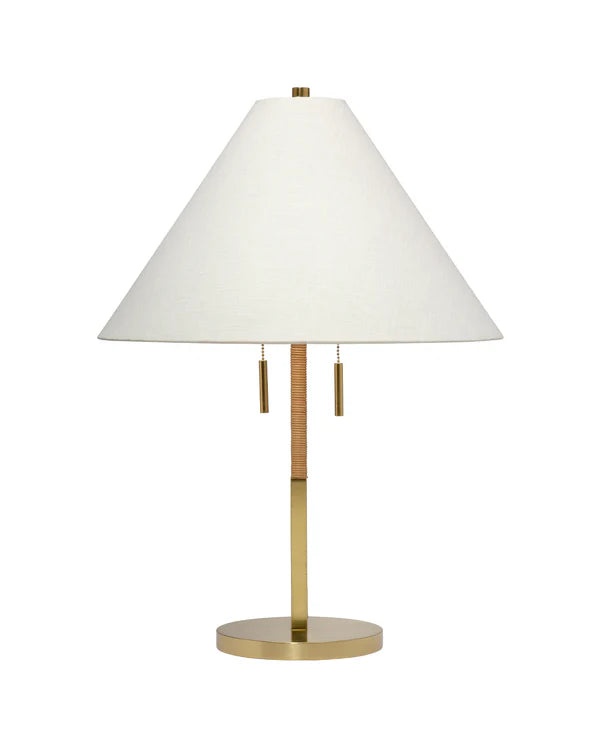 Harrison Table Lamp, Natural Rattan