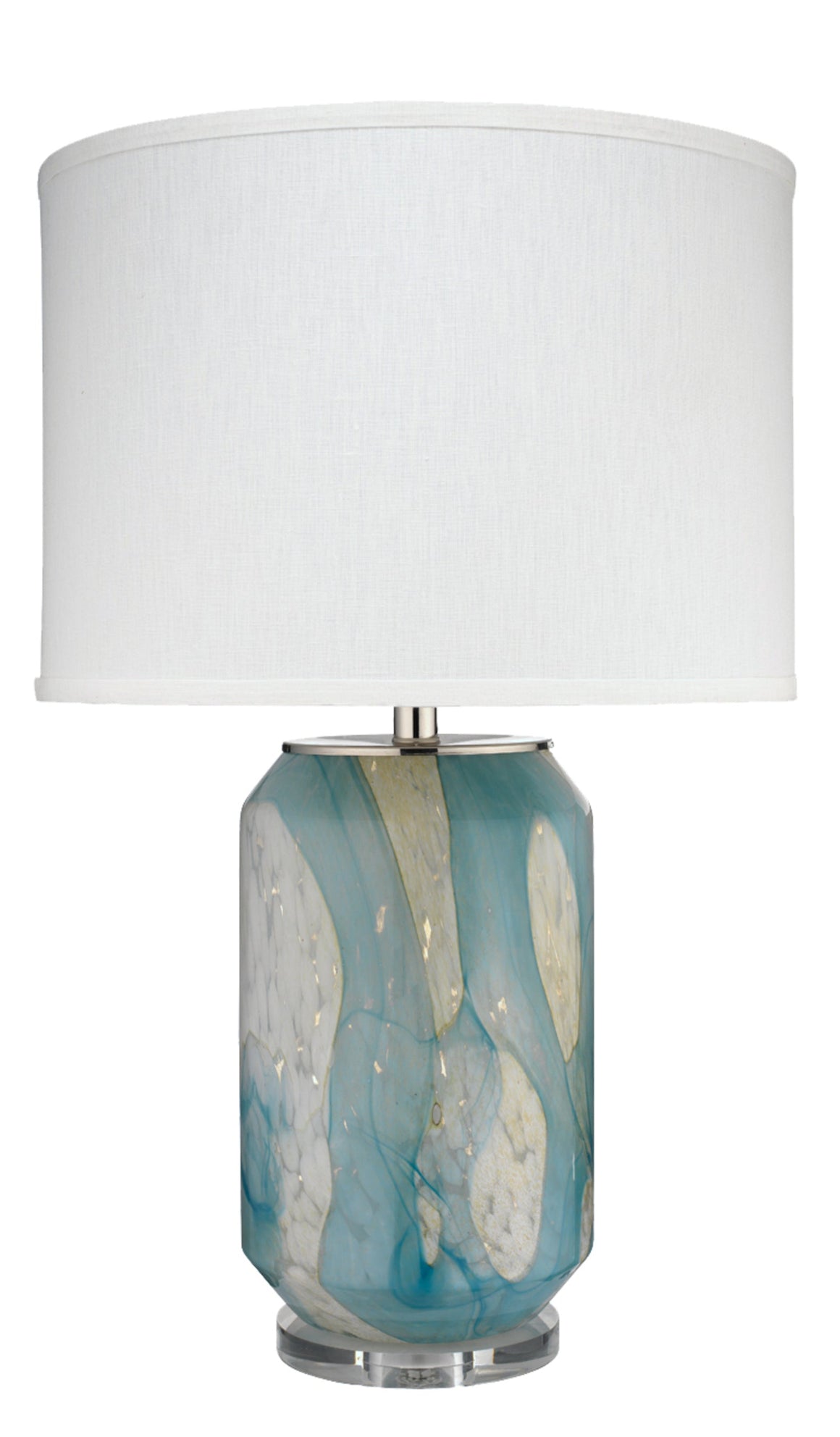 Helen Blown Glass Table Lamp with Linen Shade