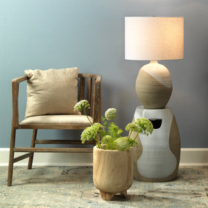 Hillside Ceramic Table Lamp with Linen Shade