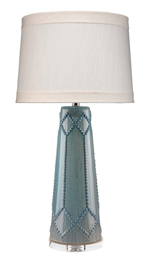Hobnail Ceramic Table Lamp with Linen Shade