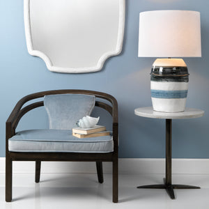 Horizon Striped Ceramic Table Lamp with Linen Shade