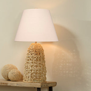 Kauai Rope Table Lamp with Linen Shade