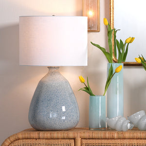 Levi Ceramic Table Lamp with Linen Shade
