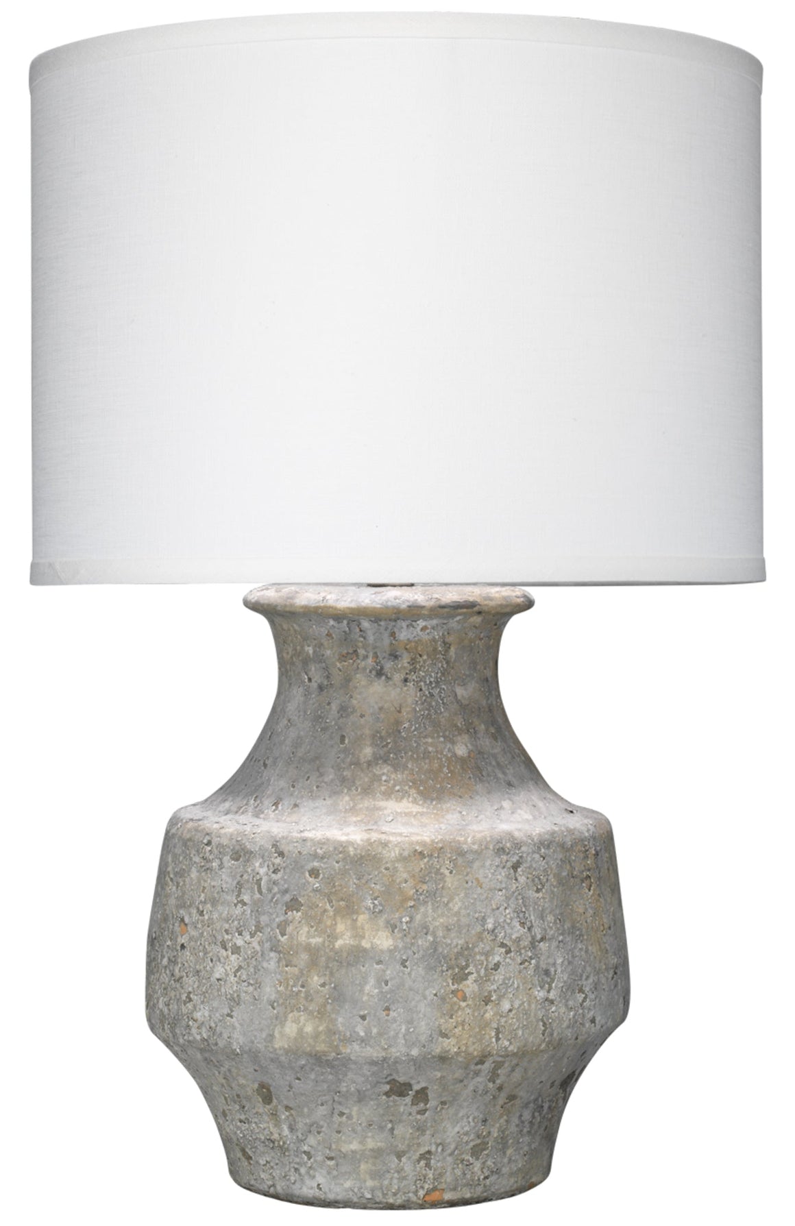 Masonry Ceramic Table Lamp with Linen Shade, Grey