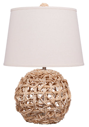 Maui Rope Table Lamp with Linen Shade