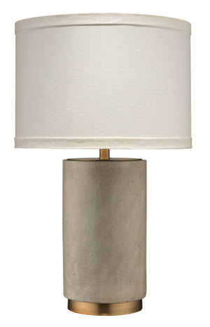 Mortar Cement Table Lamp with Linen Shade