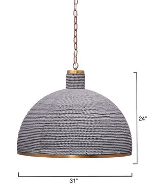 Big Sur 1-Light Beaded Chandelier, Slate Blue
