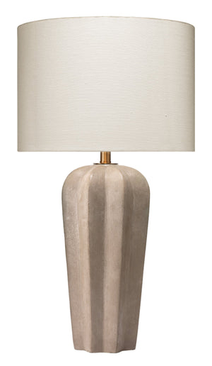Regal Cement Table Lamp with Linen Shade