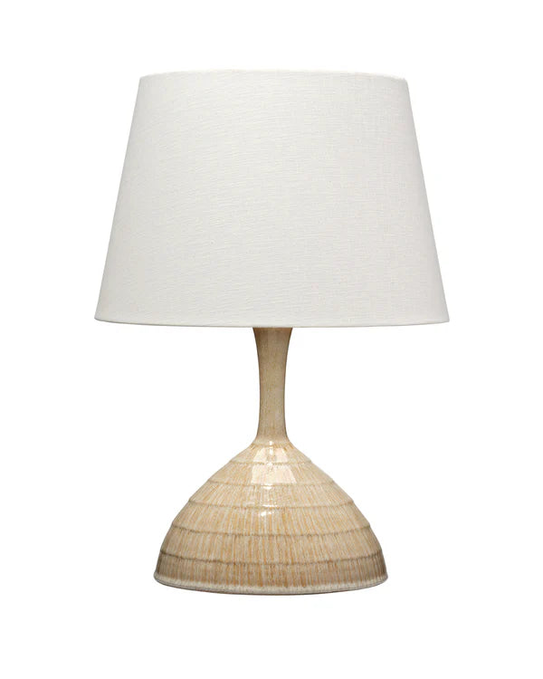 Trumpet Table Lamp, Beige Ceramic