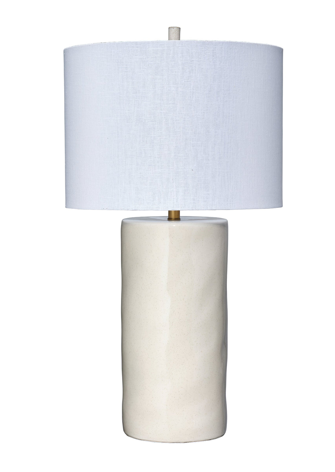 Undertow Ceramic Table Lamp with Linen Shade, Cream