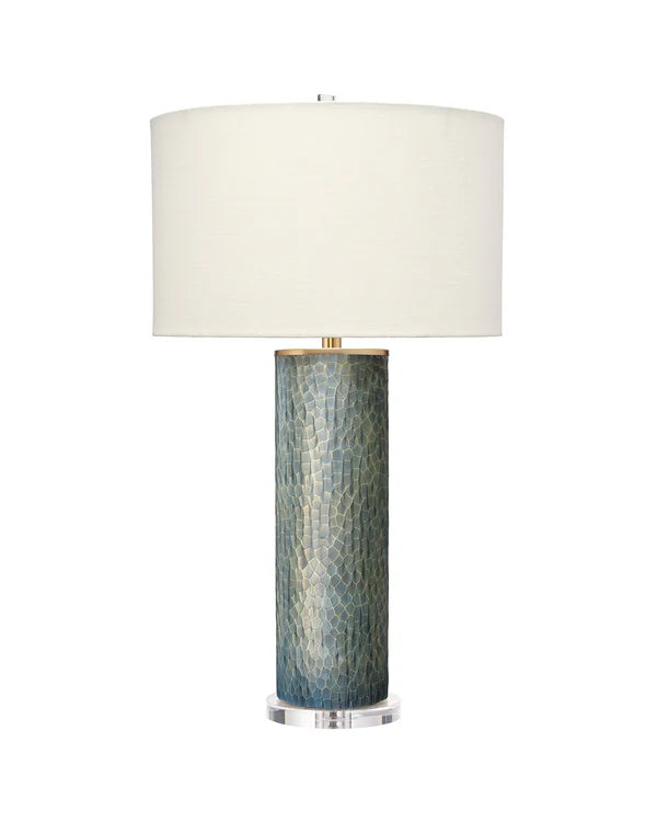 Viper Table Lamp, Truffle Etched Glass