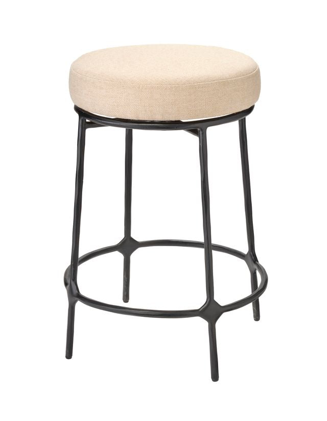 Asteria Iron Counter Stool, Black