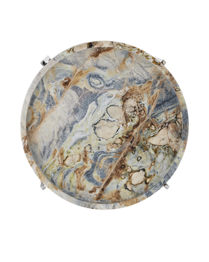 Freya Floral Jade Marble Accent Table