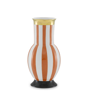 De Luca Small Coral Stripe Vase