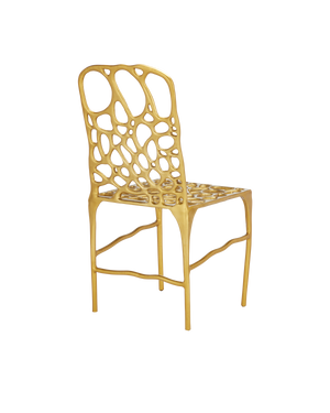 Honeycomb Gold Side Chair