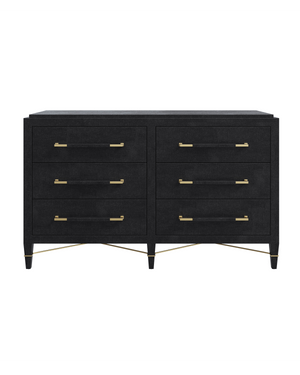 Verona Black Six-Drawer Chest