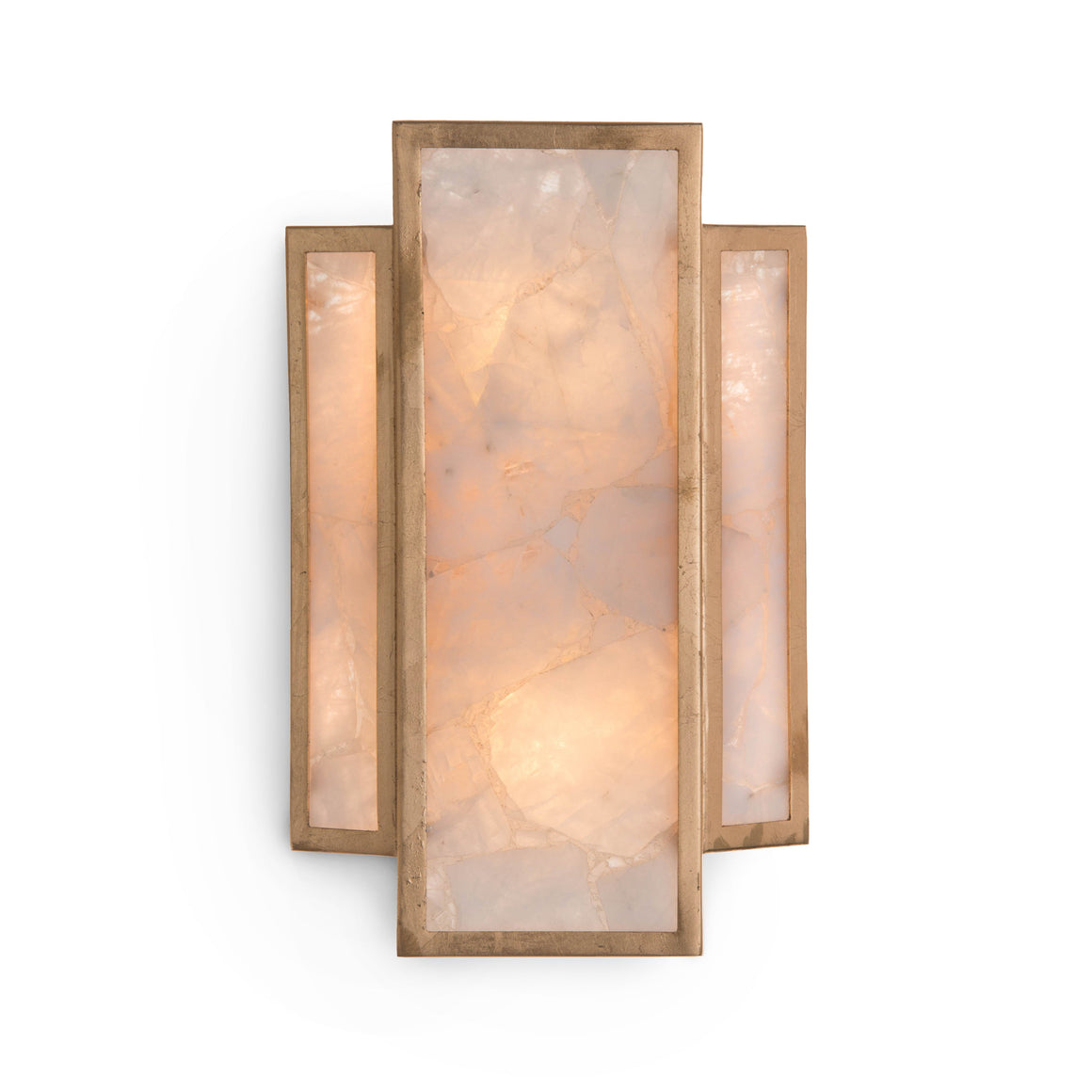 Calcite Panel Two-Light Wall Sconce