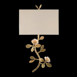 Stone, Quartz Flower Single-Light Wall Sconce