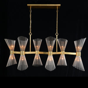 Bonheur Twelve-Light Horizontal Chandelier