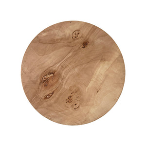 Alina Side Table with Round Burl Wood Top