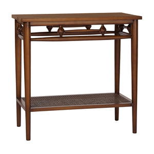 Abigail Side Table with Cane Shelf