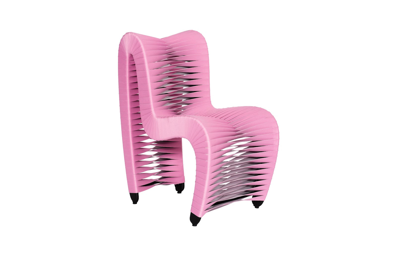 Seat Belt Dining Chair, Pink/White
