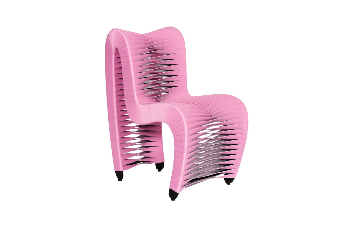 Seat Belt Dining Chair, Pink/White