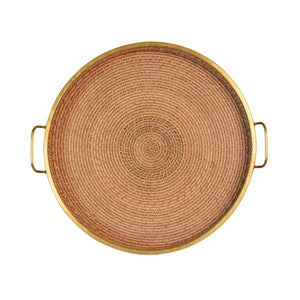 Babs Tray with Brass Rim and Handles