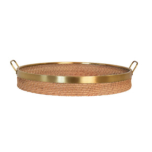 Babs Tray with Brass Rim and Handles