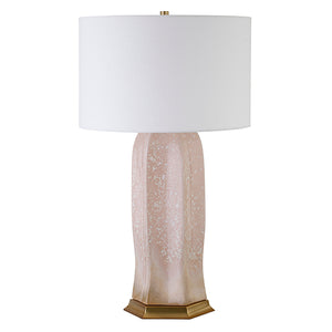 Barron Table Lamp in Blush Reactive Glaze