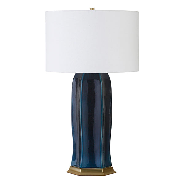 Barron Table Lamp in Gloss Navy Glaze