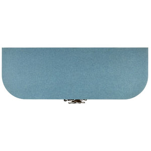 Briallen Blue Demi-Lune - Lacquered Linen/Polished Nickel