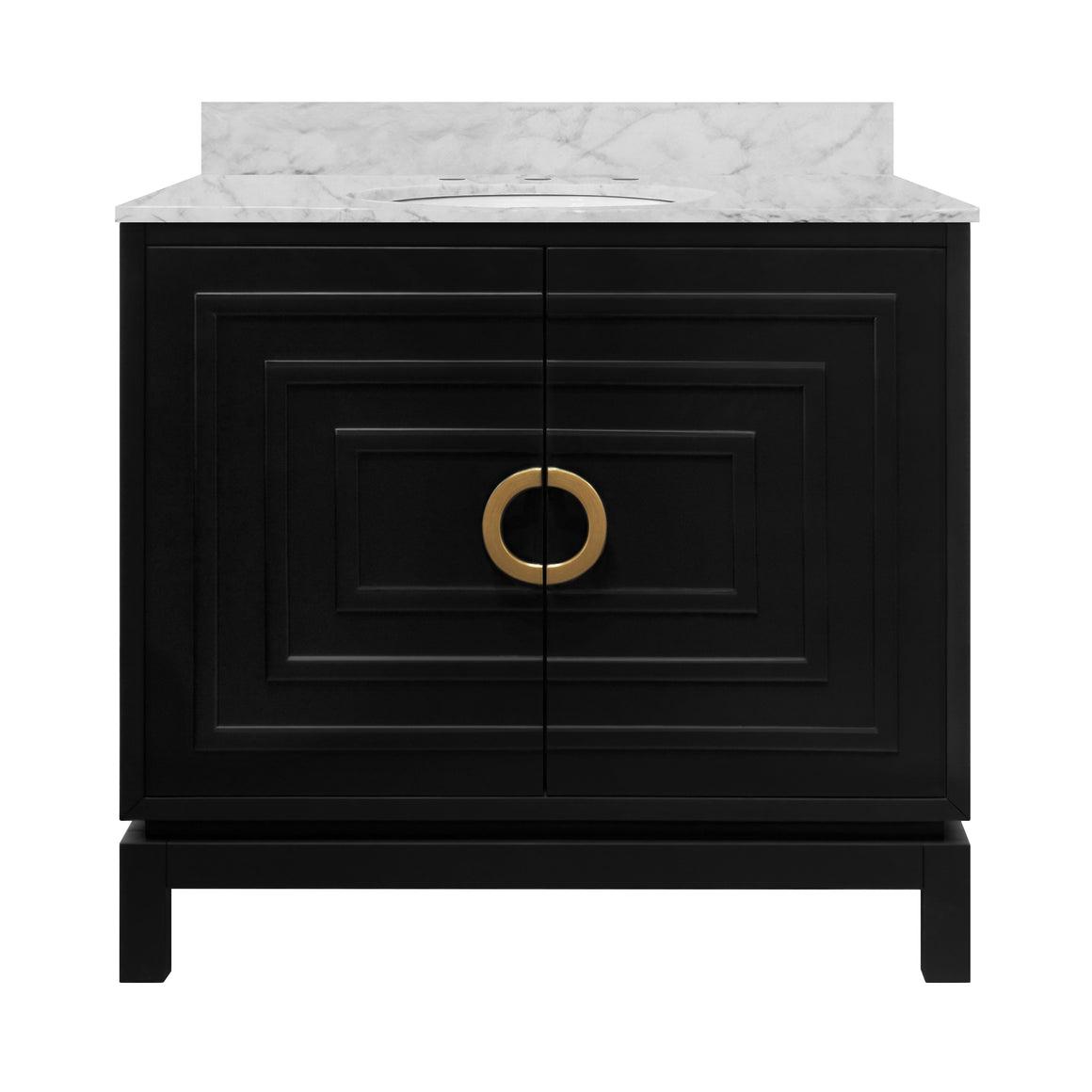 Bixby Bath Vanity in Matte Black Lacquer